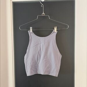Athleta Cropped High-Neck Tank Top in Light Lavender